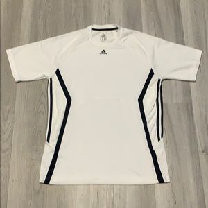 Adidas White and navy blue shirt